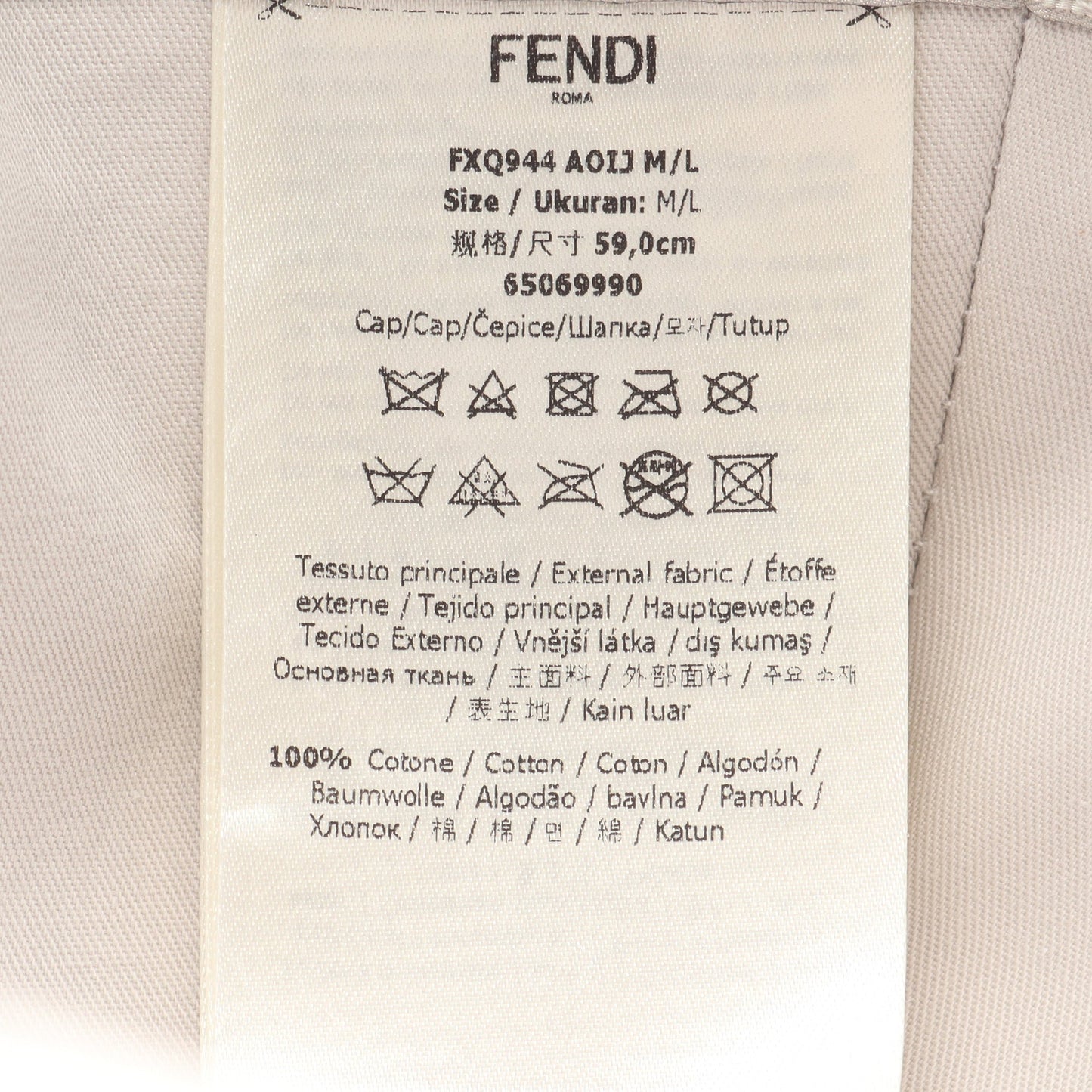 FENDI × MARC JACOBS キャップ デニム コットン ライトブルー ダメージ加工 フェンディ 財布・小物 FENDI