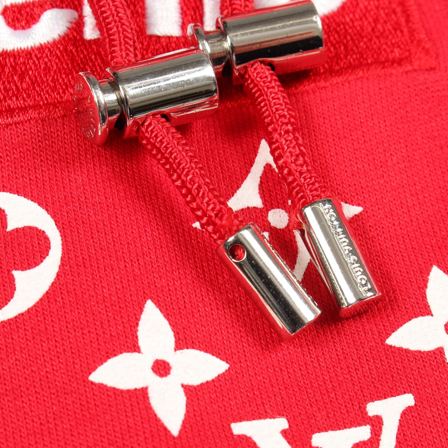 LOUIS VUITTON × Supreme Box Logo Hooded Sweatshirt ボックスロゴ プルオーバーパーカー コットン レッド ホワイト ルイヴィトン トップス LOUIS VUITTON