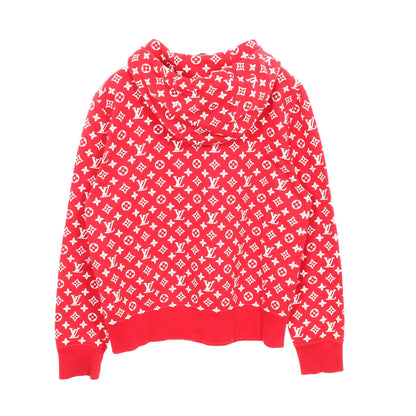 LOUIS VUITTON × Supreme Box Logo Hooded Sweatshirt ボックスロゴ プルオーバーパーカー コットン レッド ホワイト ルイヴィトン トップス LOUIS VUITTON