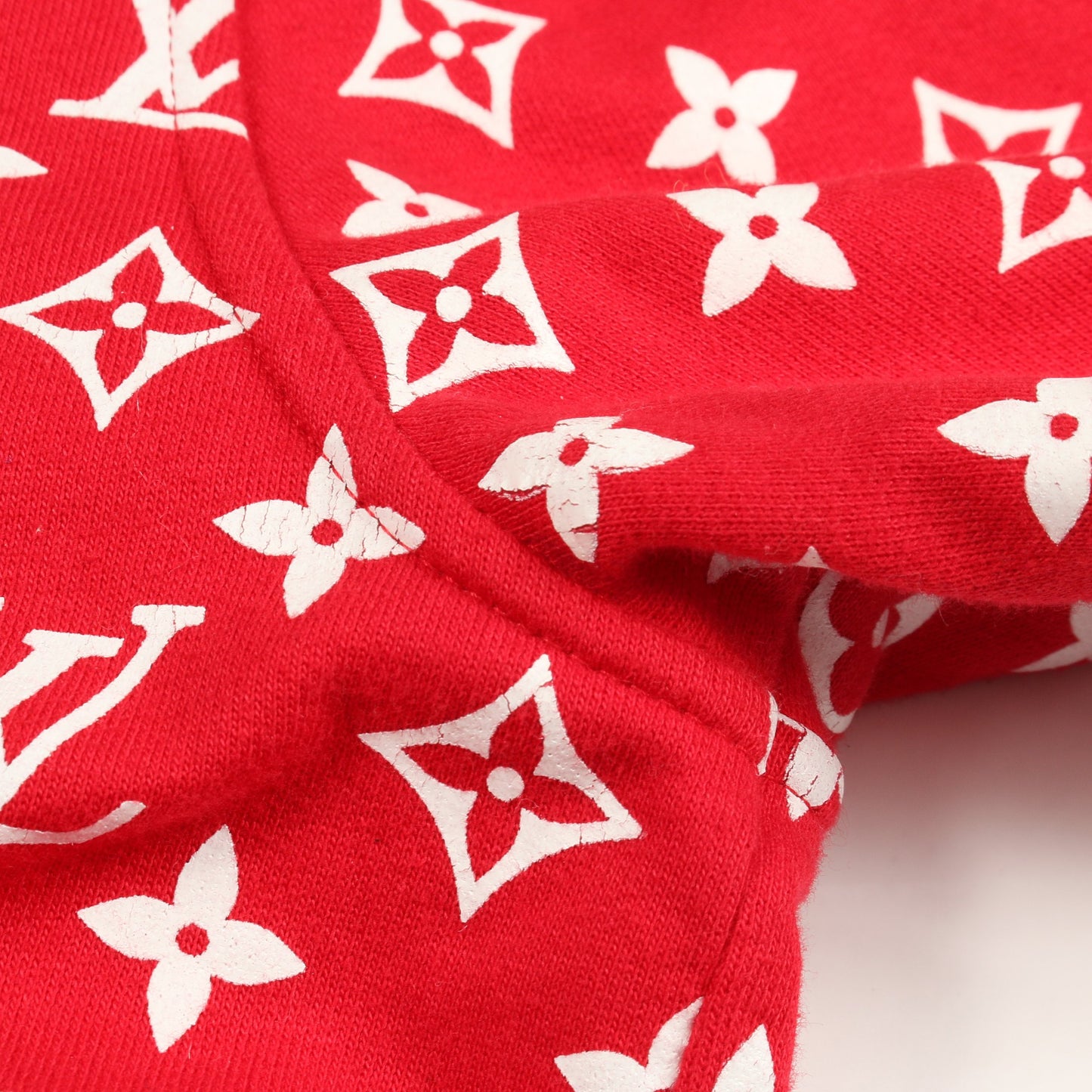 LOUIS VUITTON × Supreme Box Logo Hooded Sweatshirt ボックスロゴ プルオーバーパーカー コットン レッド ホワイト ルイヴィトン トップス LOUIS VUITTON
