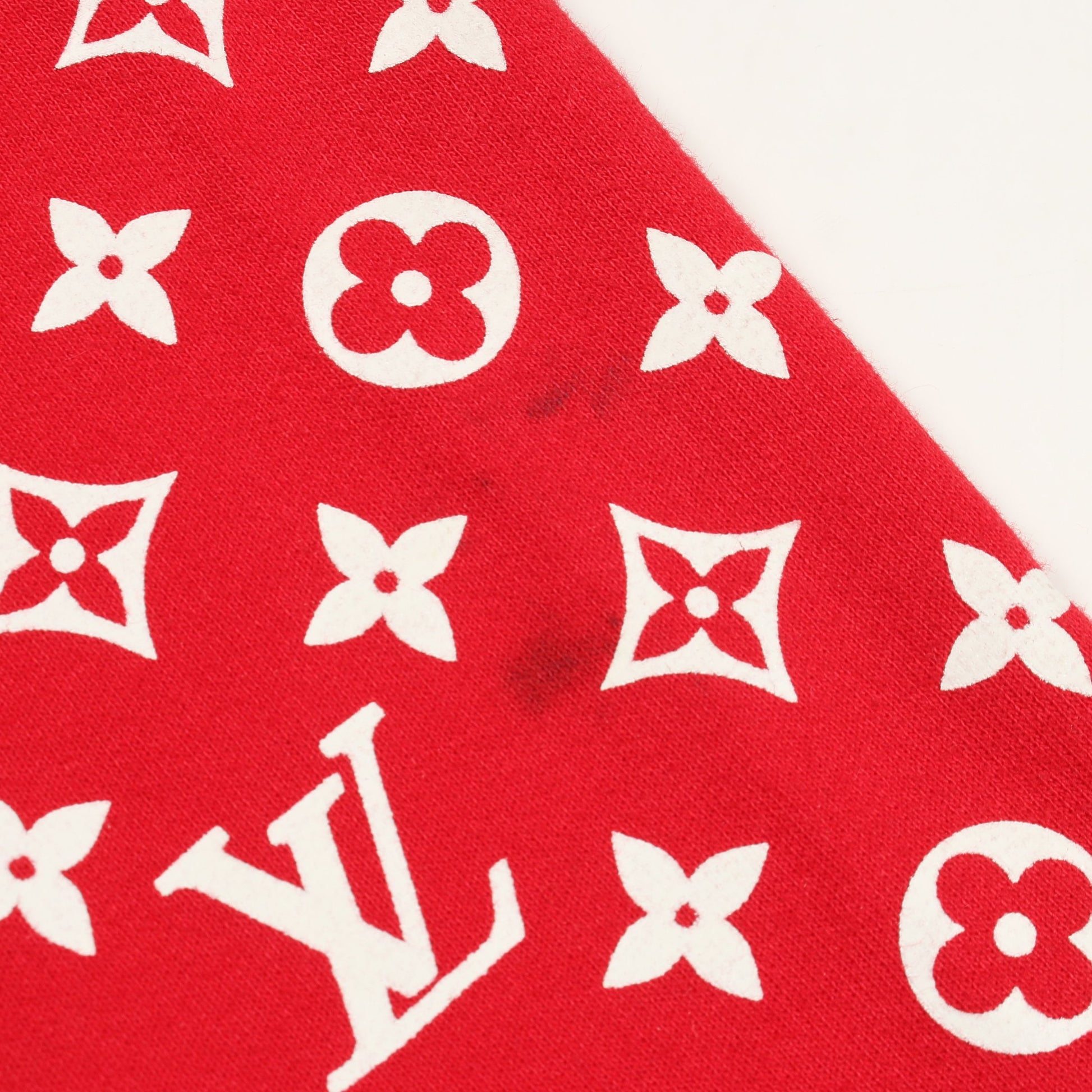LOUIS VUITTON × Supreme Box Logo Hooded Sweatshirt ボックスロゴ プルオーバーパーカー コットン レッド ホワイト ルイヴィトン トップス LOUIS VUITTON
