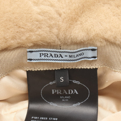 トライアングルロゴ バケット ハット ファー ベージュ プラダ 財布・小物 PRADA