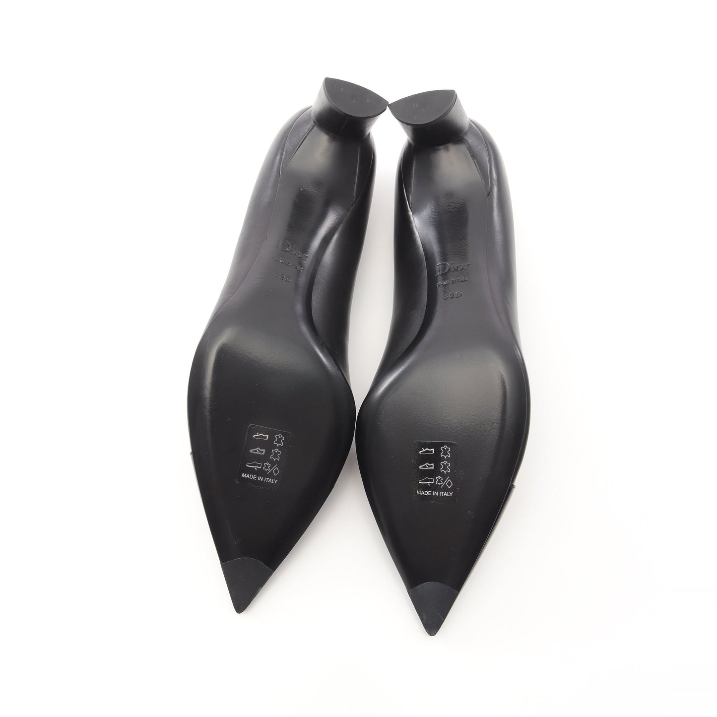 ポインテッドトゥ パンプス レザー エナメルレザー ブラック クリスチャンディオール シューズ Christian Dior