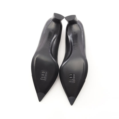 ポインテッドトゥ パンプス レザー エナメルレザー ブラック クリスチャンディオール シューズ Christian Dior