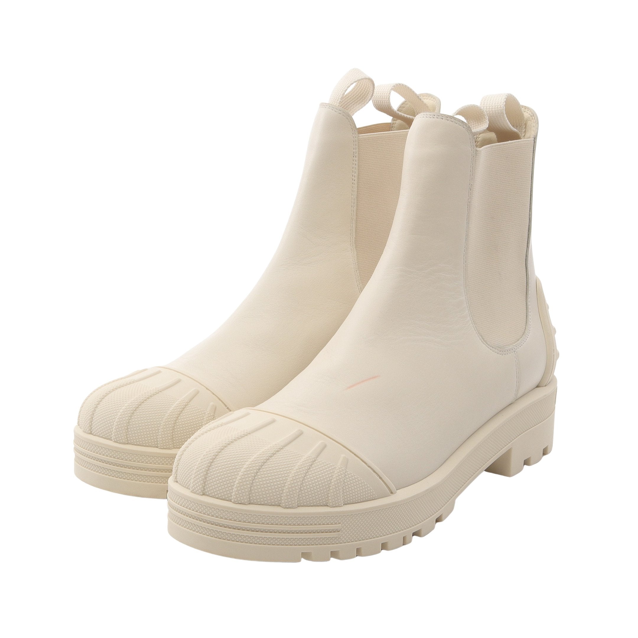 DIOR IRON サイドゴアブーツ レザー アイボリー クリスチャン