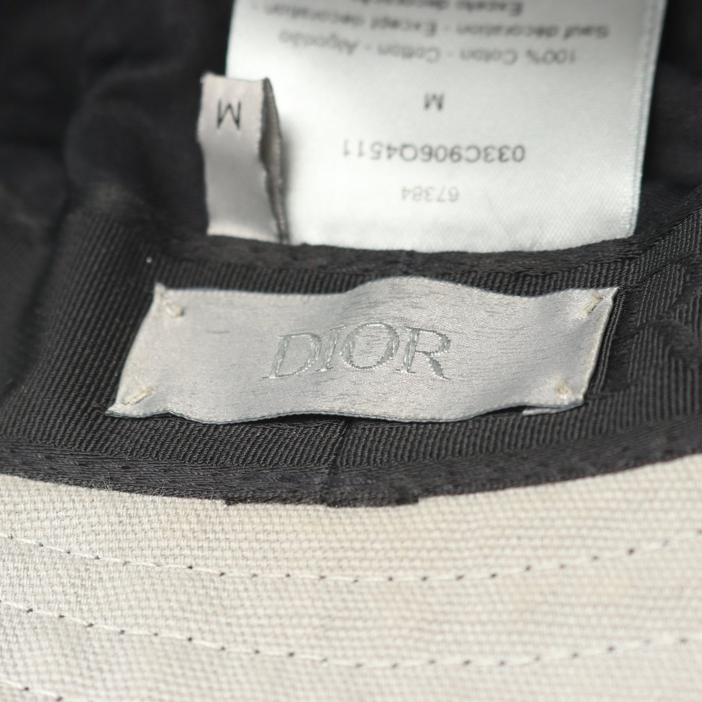 DIOR × KENNY SCHARF バケットハット ハット コットン ブラック ライトグレー ディオール 財布・小物 DIOR