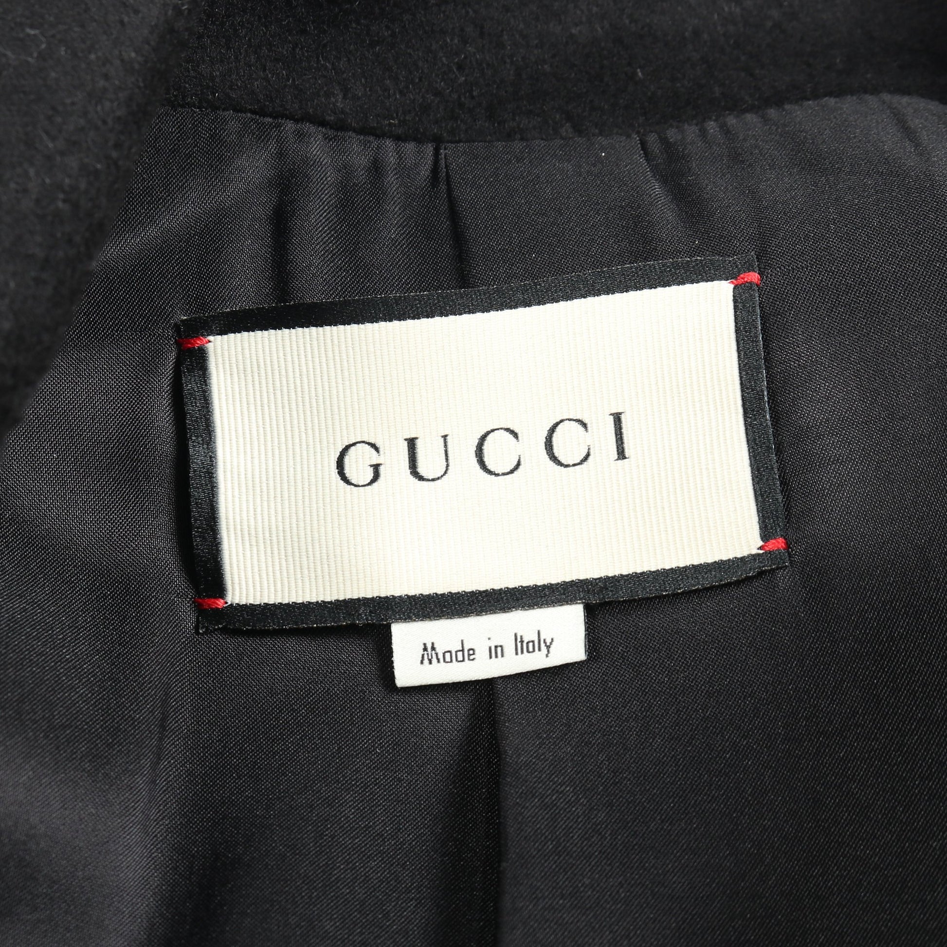 チェスターコート ウール ブラック グッチ アウター GUCCI
