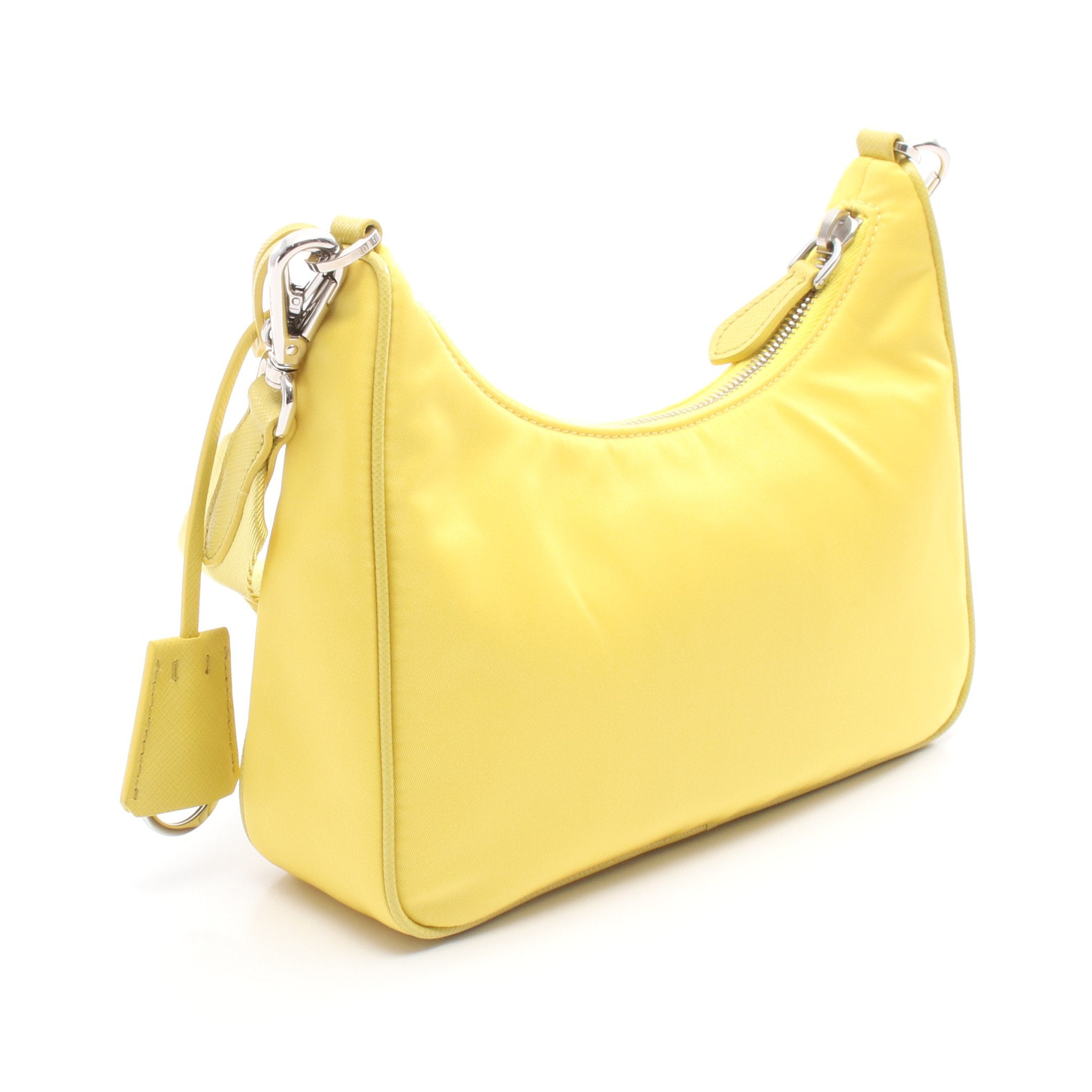 PRADA プラダ ボディバッグ ナイロン イエロー 中古・古着通販】PRADA (プラダ) ナイロンショルダーポーチ イエロー