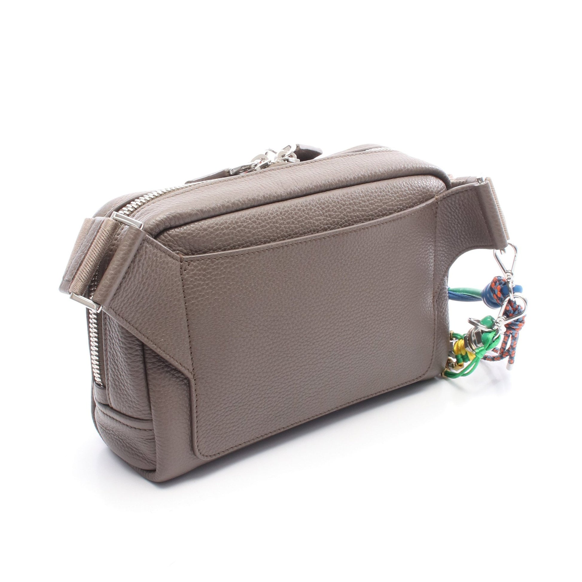 VIT.DAINO ショルダーバッグ レザー グレー トリック付き プラダ バッグ PRADA