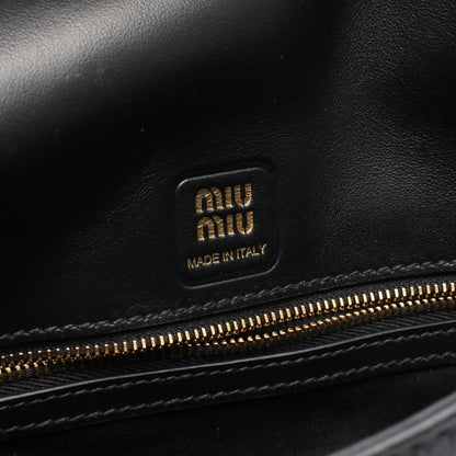 CRM FINE CALF ペニー ハンドバッグ レザー ブラック 2WAY ミュウミュウ バッグ miu miu
