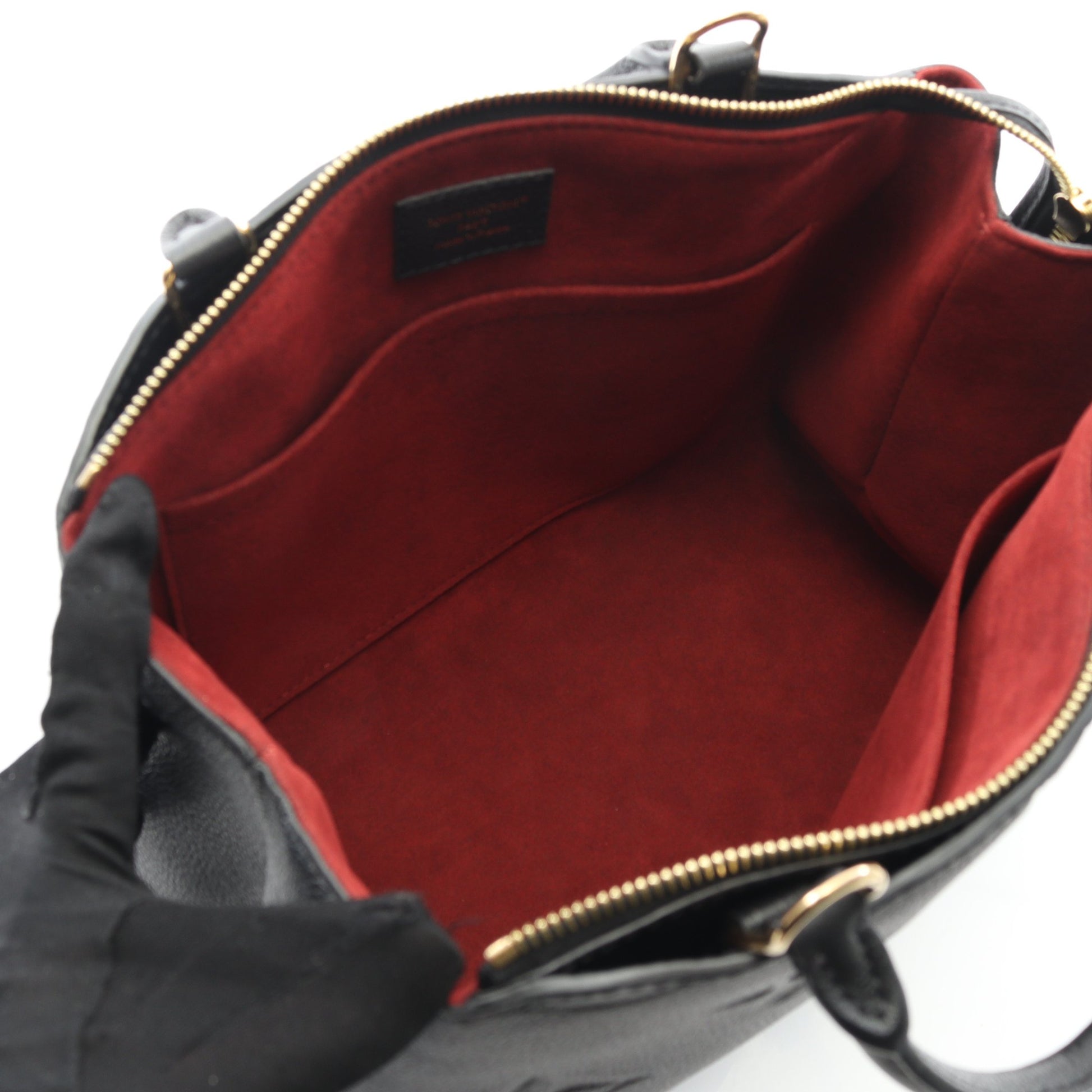 プティ パレPM モノグラムアンプラント ノワール ハンドバッグ レザー ブラック 2WAY ルイヴィトン バッグ LOUIS VUITTON