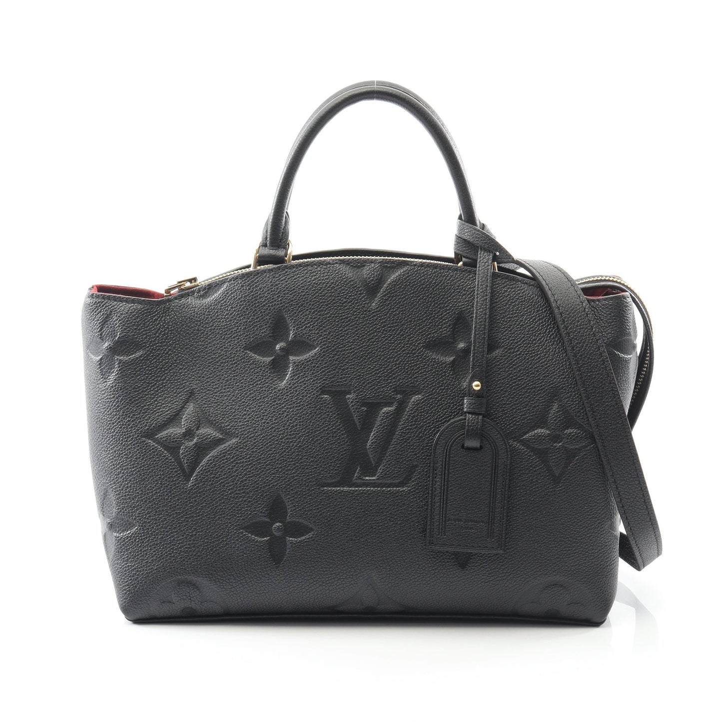 プティ パレPM モノグラムアンプラント ノワール ハンドバッグ レザー ブラック 2WAY ルイヴィトン バッグ LOUIS VUITTON