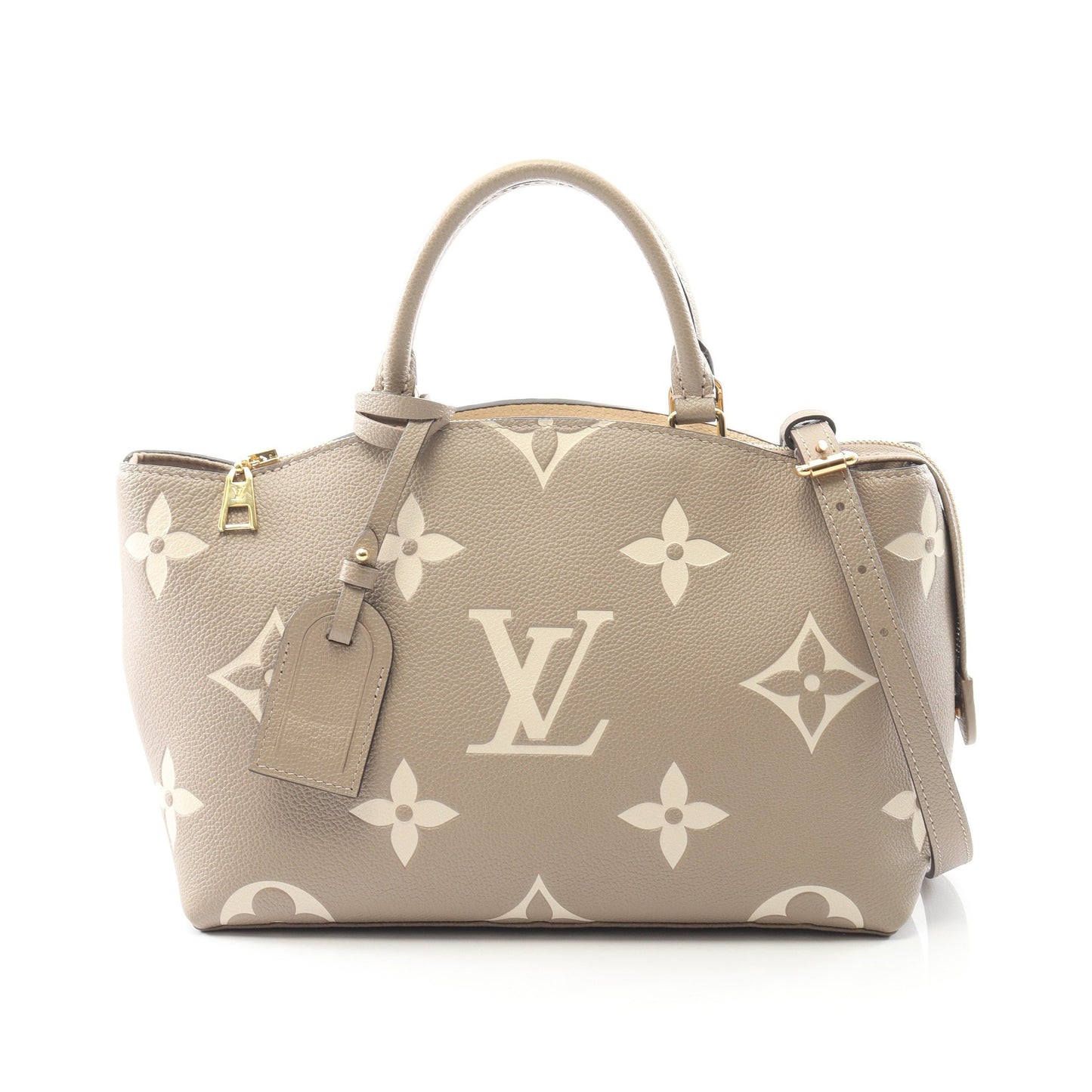 プティ パレPM モノグラムアンプラント トゥルトレール クレーム ハンドバッグ レザー グレーベージュ 2WAY ルイヴィトン バッグ LOUIS VUITTON