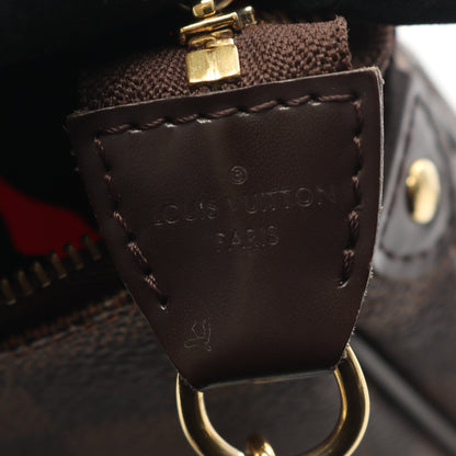 エヴァ ダミエエベヌ チェーンハンドバッグ PVC レザー ブラウン 2WAY ルイヴィトン バッグ LOUIS VUITTON