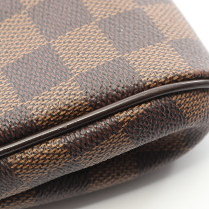 エヴァ ダミエエベヌ チェーンハンドバッグ PVC レザー ブラウン 2WAY ルイヴィトン バッグ LOUIS VUITTON
