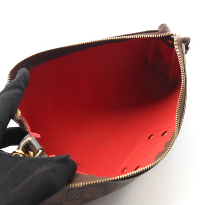 エヴァ ダミエエベヌ チェーンハンドバッグ PVC レザー ブラウン 2WAY ルイヴィトン バッグ LOUIS VUITTON