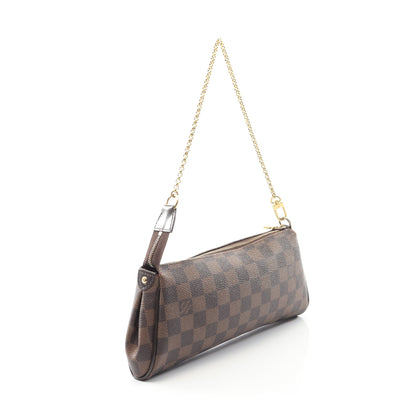 エヴァ ダミエエベヌ チェーンハンドバッグ PVC レザー ブラウン 2WAY ルイヴィトン バッグ LOUIS VUITTON