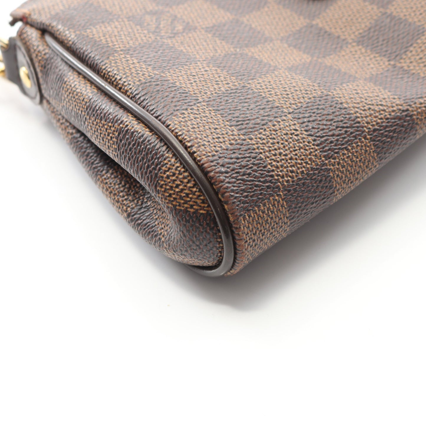 エヴァ ダミエエベヌ チェーンハンドバッグ PVC レザー ブラウン 2WAY ルイヴィトン バッグ LOUIS VUITTON