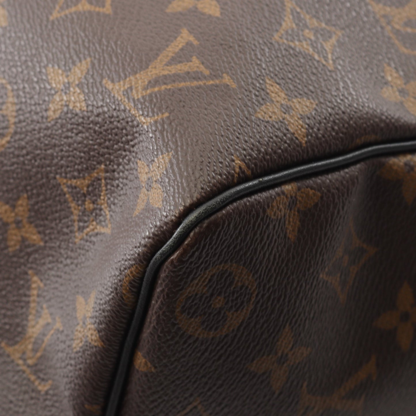 キーポル バンドリエール 45 モノグラムマカサー ボストンバッグ PVC レザー ブラウン ブラック 2WAY ルイヴィトン バッグ LOUIS VUITTON