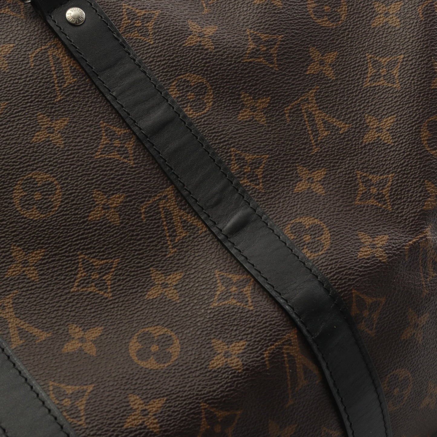 キーポル バンドリエール 45 モノグラムマカサー ボストンバッグ PVC レザー ブラウン ブラック 2WAY ルイヴィトン バッグ LOUIS VUITTON