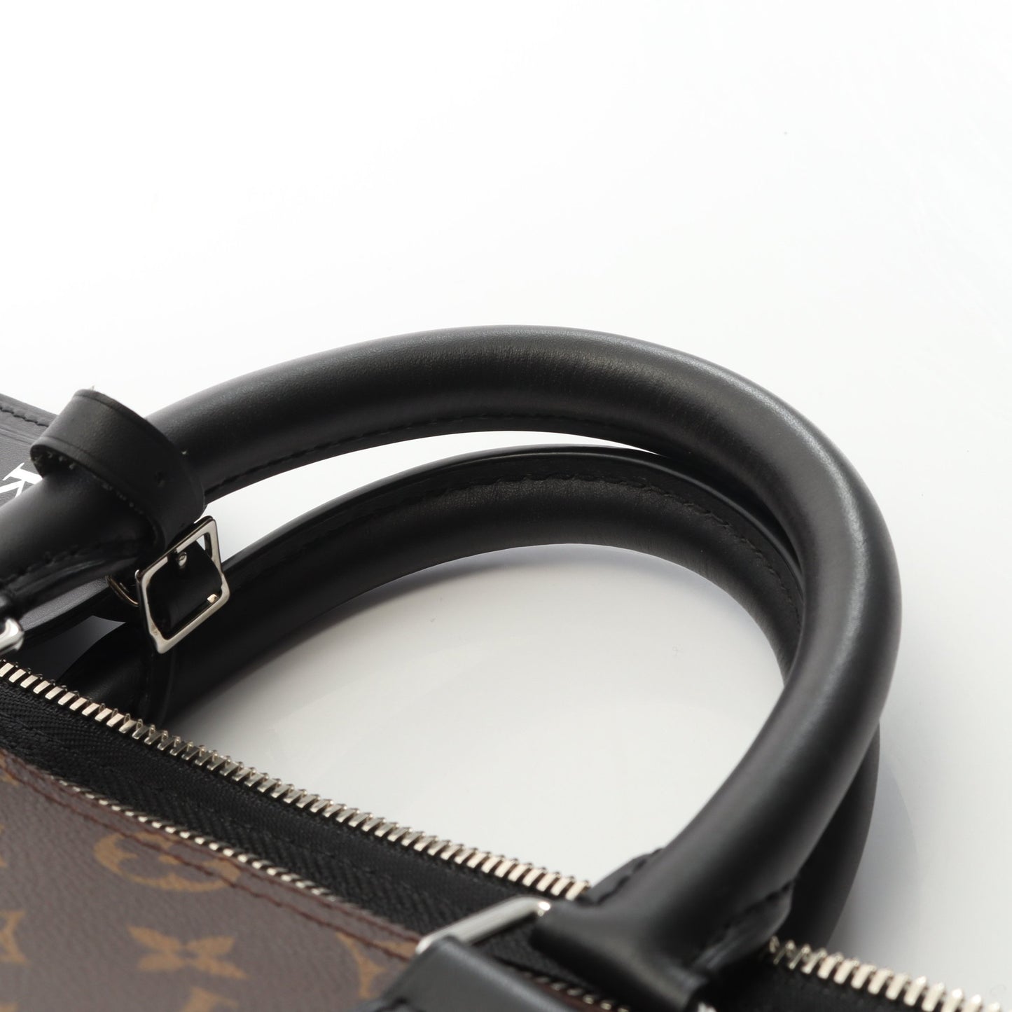 キーポル バンドリエール 45 モノグラムマカサー ボストンバッグ PVC レザー ブラウン ブラック 2WAY ルイヴィトン バッグ LOUIS VUITTON
