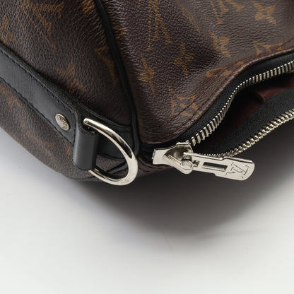 キーポル バンドリエール 45 モノグラムマカサー ボストンバッグ PVC レザー ブラウン ブラック 2WAY ルイヴィトン バッグ LOUIS VUITTON
