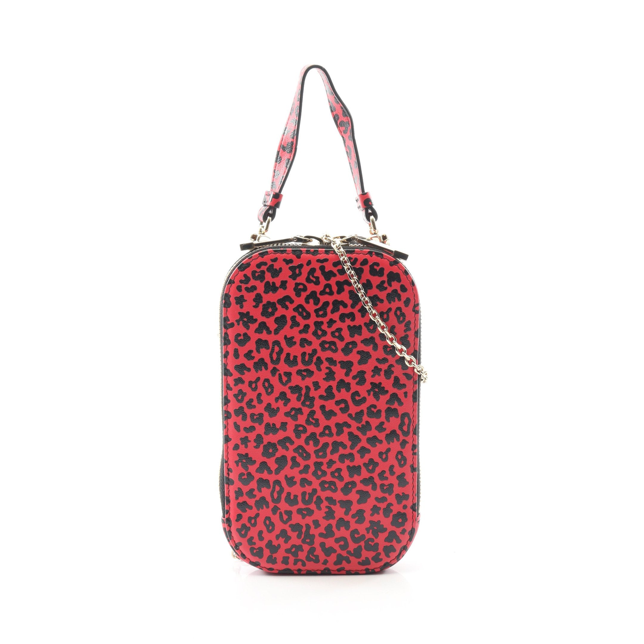 LADY DIOR レディディオール フォンホルダー ハンドバッグ レオパード