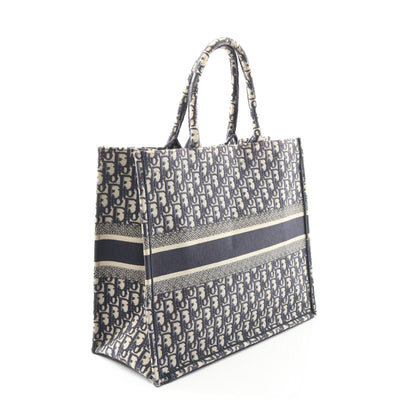 BOOK TOTE ブックトート ラージ オブリーク ハンドバッグ トートバッグ キャンバス ネイビー ベージュ クリスチャンディオール バッグ Christian Dior