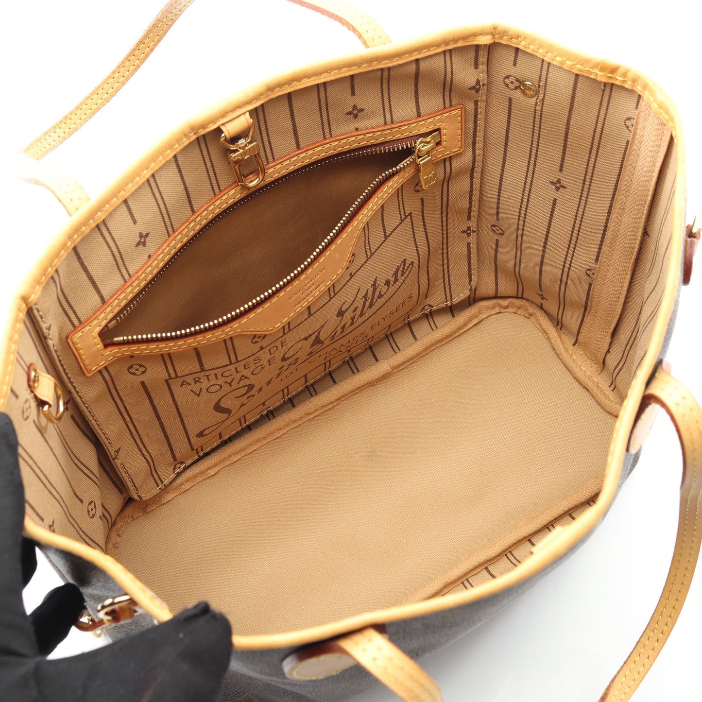 ネヴァーフルPM モノグラム ハンドバッグ トートバッグ PVC レザー ブラウン ルイヴィトン バッグ LOUIS VUITTON