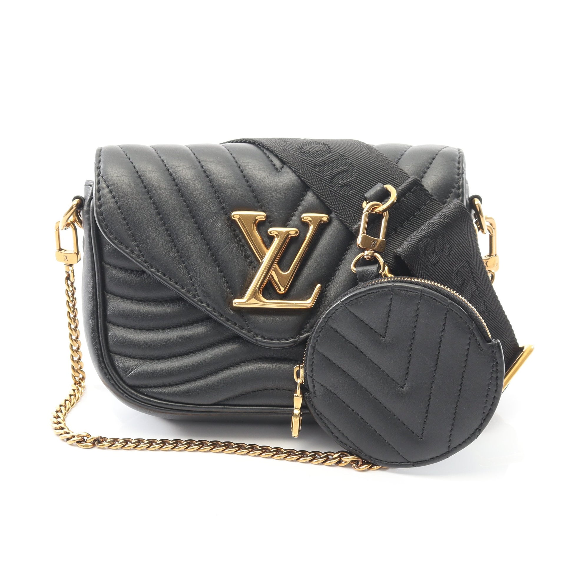 ミュルティ ポシェット ニューウェーブ ノワール ショルダーバッグ レザー ブラック 2WAY ルイヴィトン バッグ LOUIS VUITTON