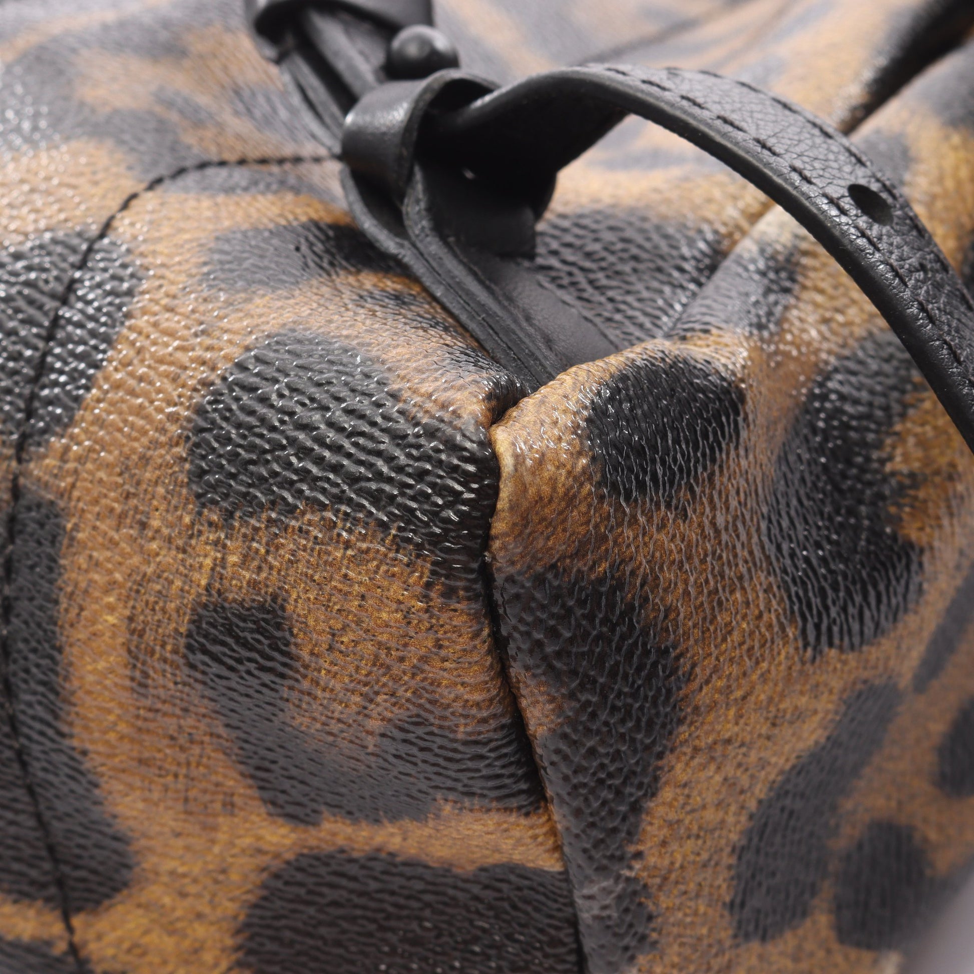パームスプリングスPM バックパック リュックサック PVC レザー イエローブラウン ブラック ルイヴィトン バッグ LOUIS VUITTON