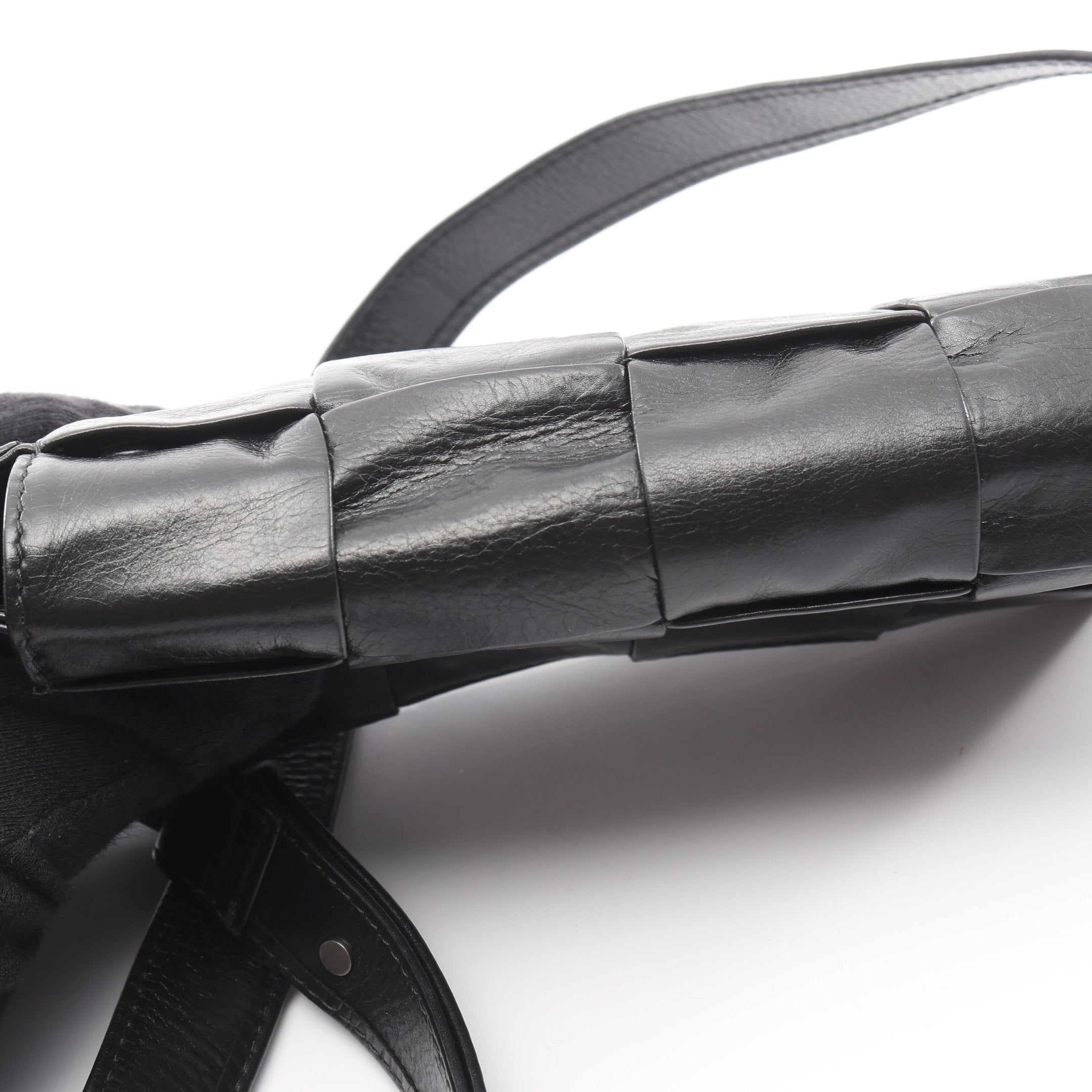 カセット ベルトバッグ ボディバッグ ウエストバッグ レザー ブラック