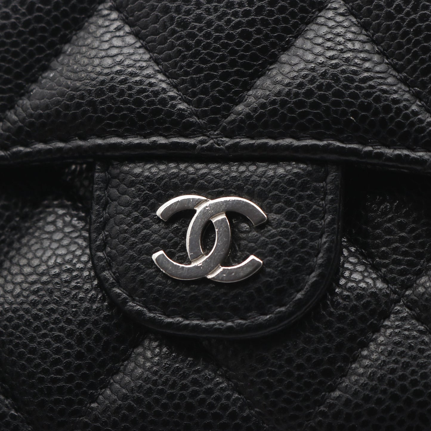 マトラッセ チェーンウォレット キャビアスキン ブラック シルバー金具 シャネル バッグ CHANEL