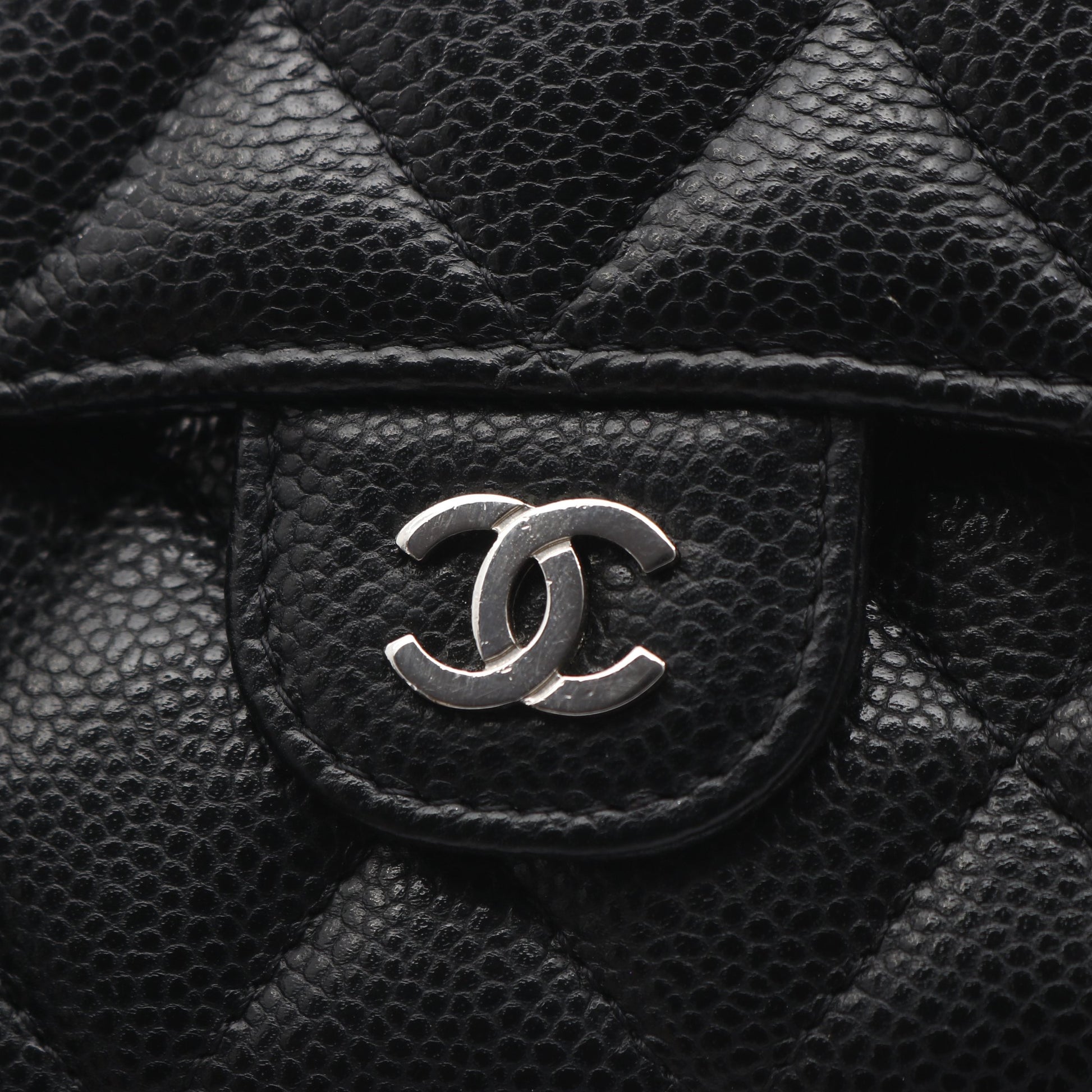 マトラッセ チェーンウォレット キャビアスキン ブラック シルバー金具 シャネル バッグ CHANEL