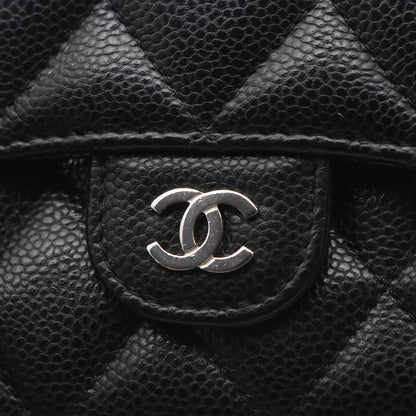 マトラッセ チェーンウォレット キャビアスキン ブラック シルバー金具 シャネル バッグ CHANEL