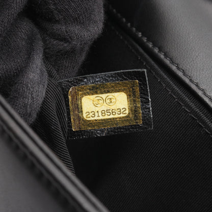 ボーイシャネル チェーンショルダーバッグ ラムスキン ブラック アンティークシルバー金具 シャネル バッグ CHANEL
