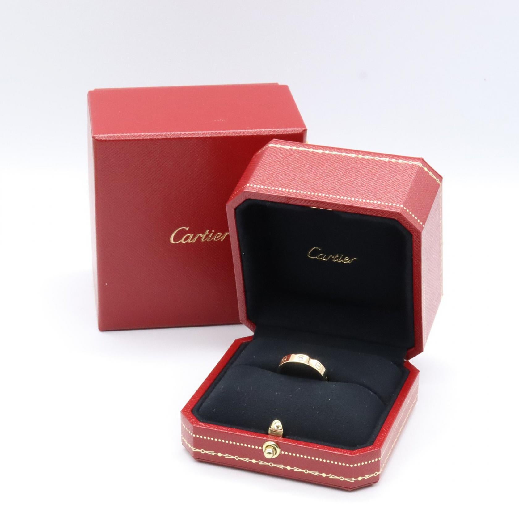 ミニラブリング 1PD リング 指輪 K18YG ダイヤモンド イエローゴールド