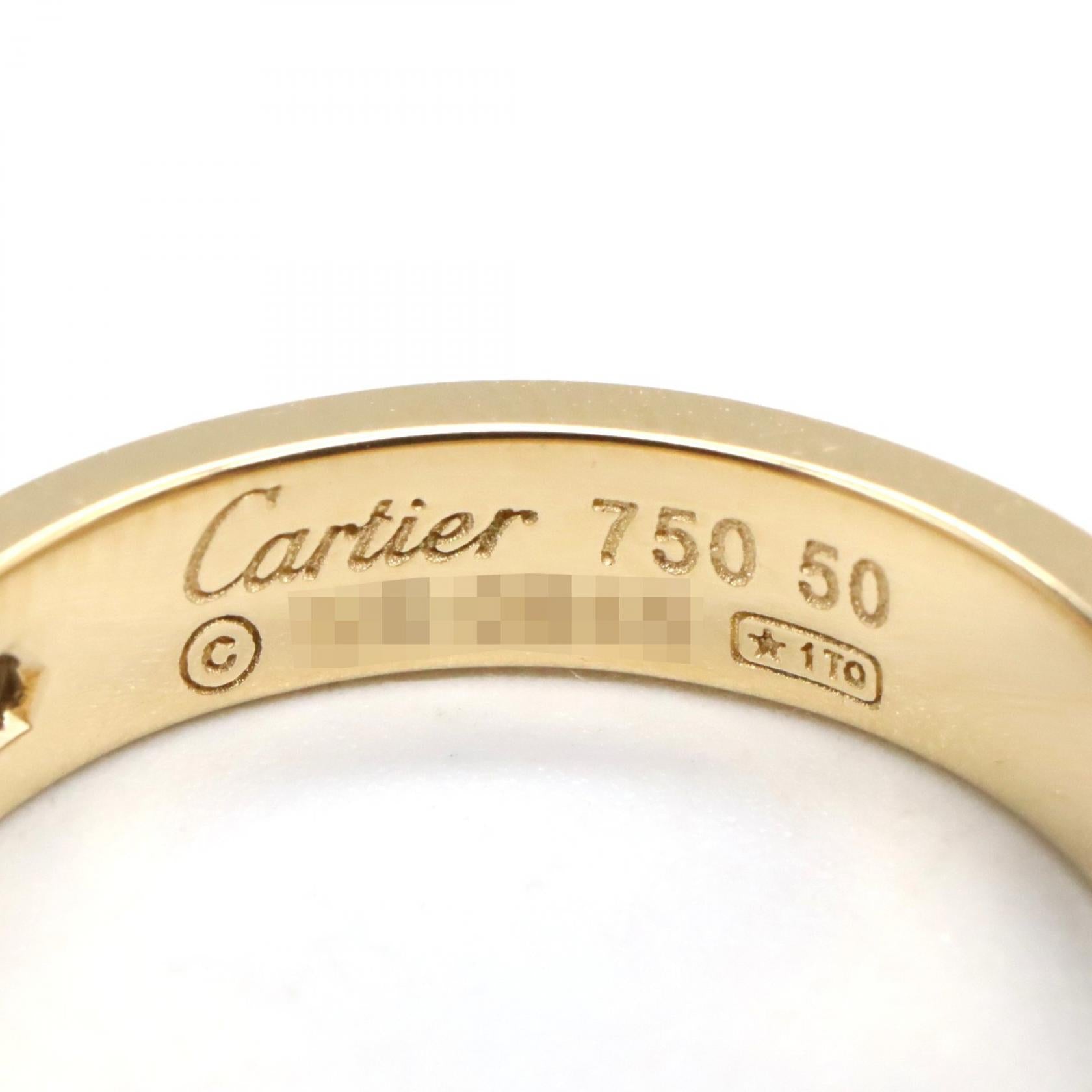 お値下げ❣️Cartier k18PGゴールド リング・指輪 証明書付き ミニラブリング 1PD リング 指輪 K18YG ダイヤモンド イエローゴールド