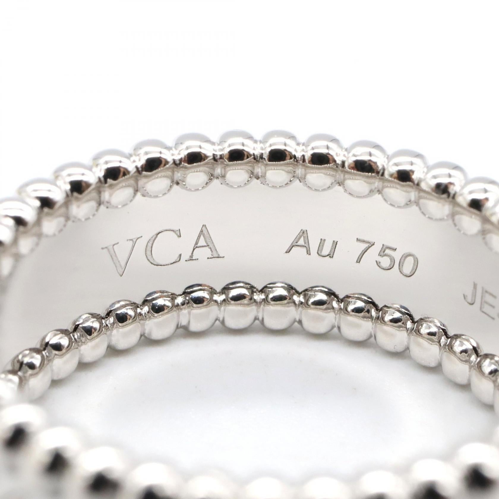 ペルレ リング リング 指輪 K18WG ホワイトゴールド ヴァンクリーフ