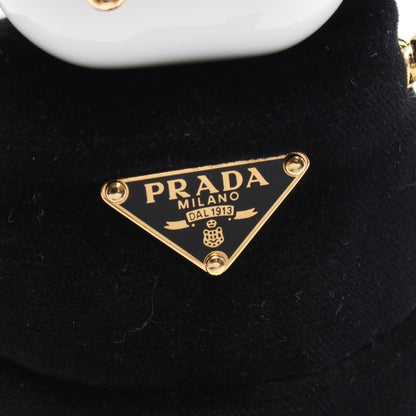 Soft Robot バッグチャーム その他 ベルベット ブラック ホワイト プラダ 財布・小物 PRADA