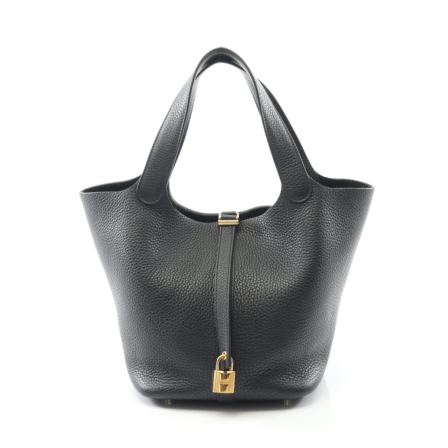 ピコタンロックMM ハンドバッグ トリヨンクレマンス ブラック ゴールド金具 Y刻印 エルメス バッグ HERMES