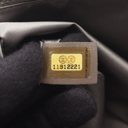 2.55 パンチング Wチェーンショルダーバッグ レザー シルバー コンビ金具 シャネル バッグ CHANEL