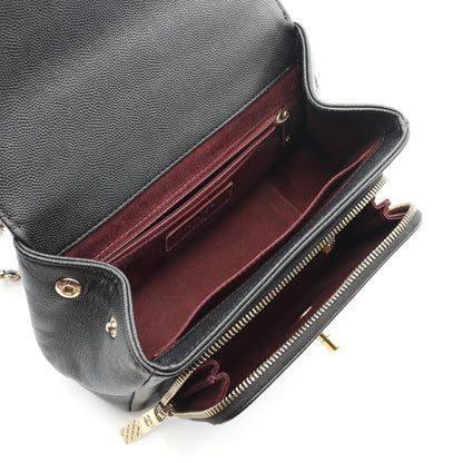 ビジネス アフィニティ マトラッセ チェーンショルダーバッグ キャビアスキン ブラック ゴールド金具 2WAY シャネル バッグ CHANEL