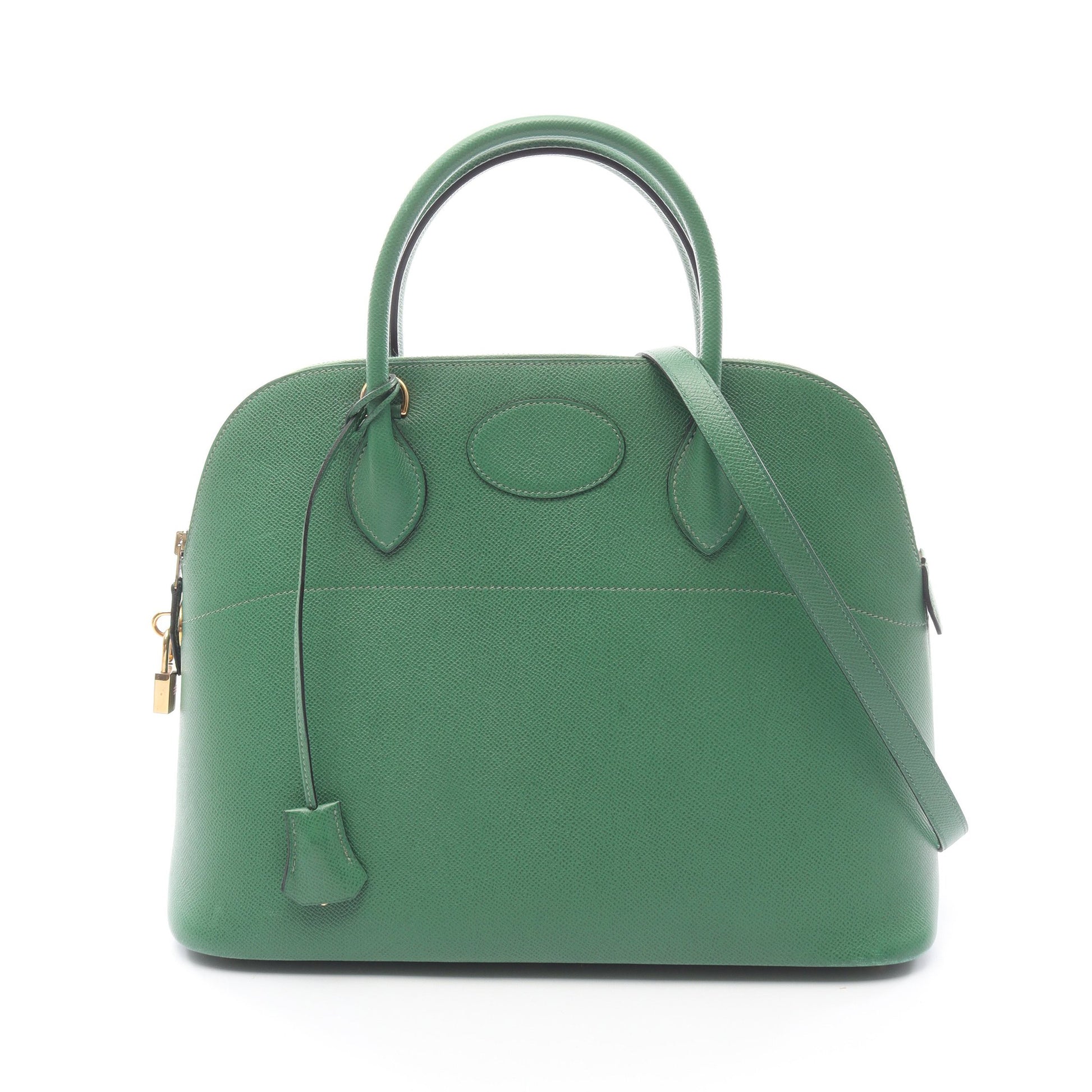ボリード35 ハンドバッグ クシュベル グリーン ゴールド金具 2WAY ○Y刻印 エルメス バッグ HERMES