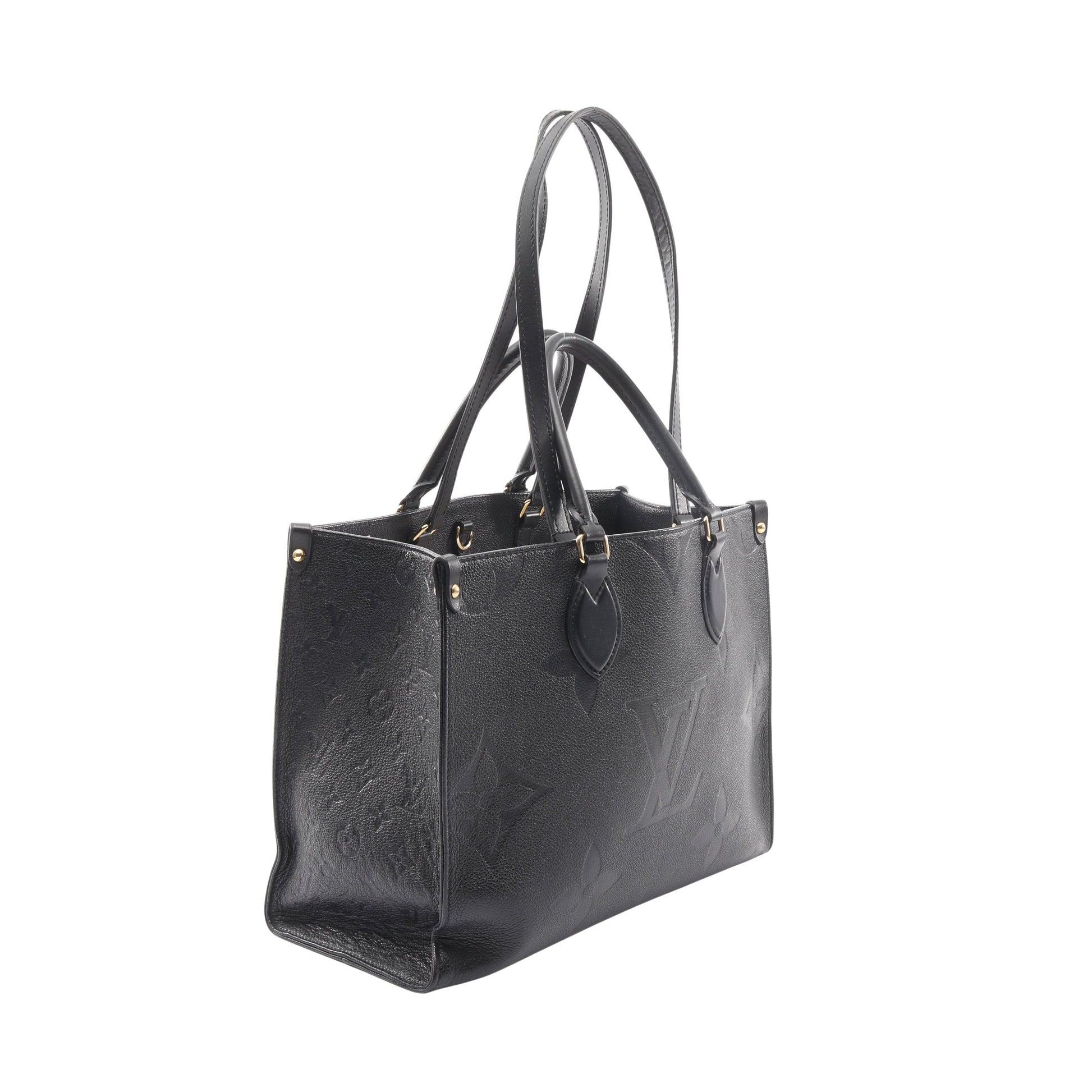 オンザゴーMM モノグラムアンプラント ノワール ショルダーバッグ トートバッグ レザー ブラック 2WAY ルイヴィトン バッグ LOUIS VUITTON
