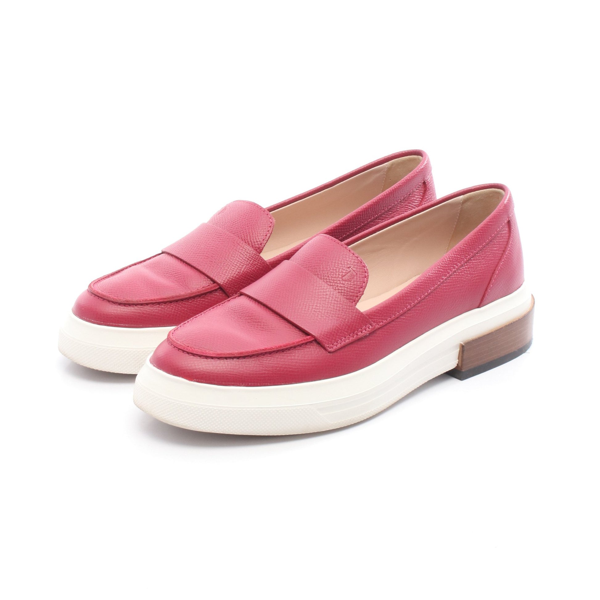 ローファー レザー ピンクパープル トッズ シューズ TOD'S