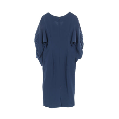 Classics Curve-Shaped Dress ワンピース 長袖 ネイビー マメクロゴウチ ワンピース Mame Kurogouchi