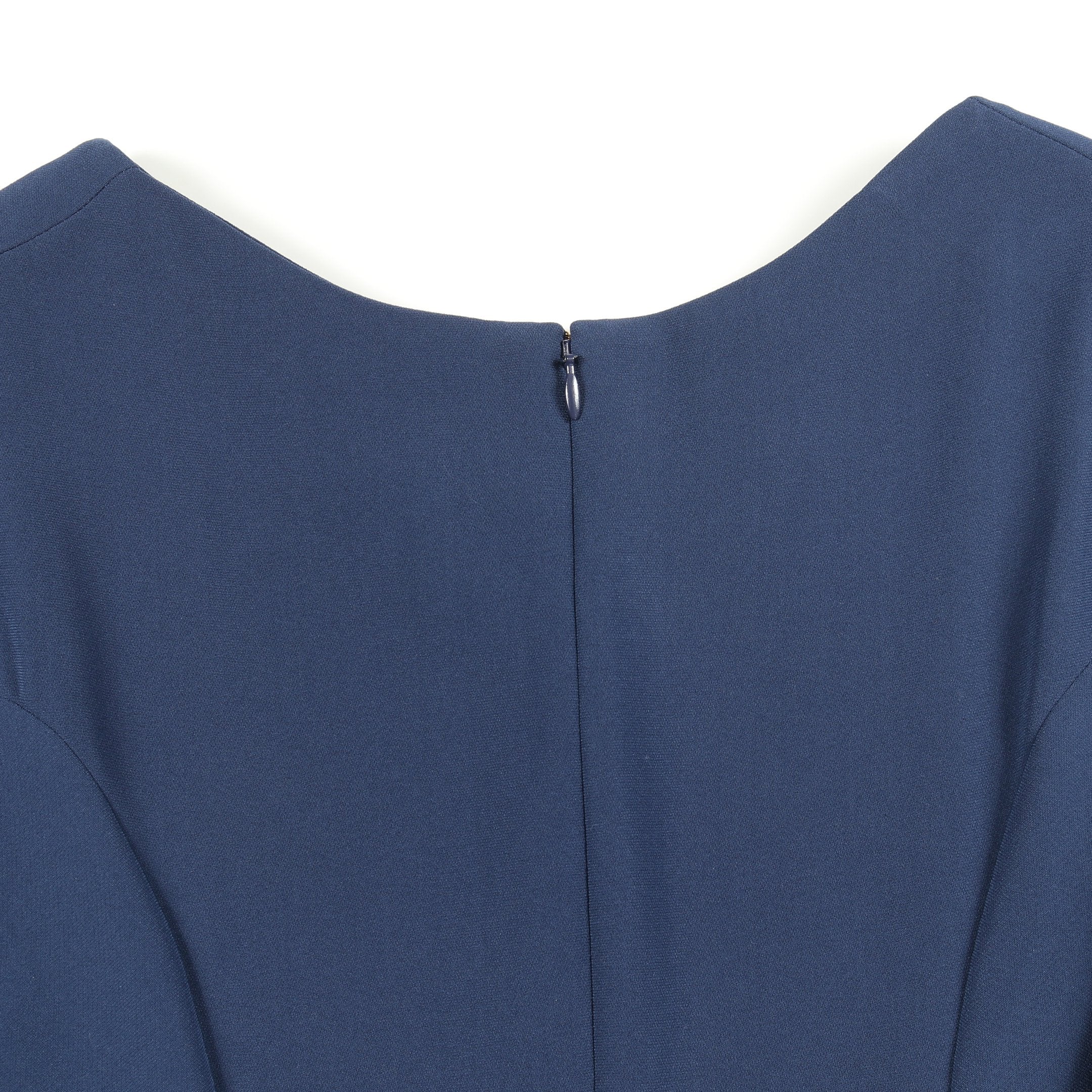 Classics Curve-Shaped Dress ワンピース 長袖 ネイビー