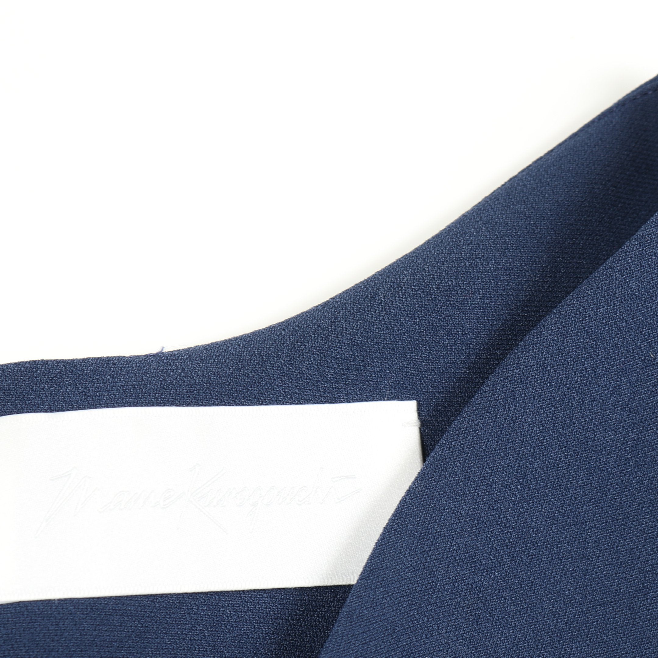 Classics Curve-Shaped Dress ワンピース 長袖 ネイビー