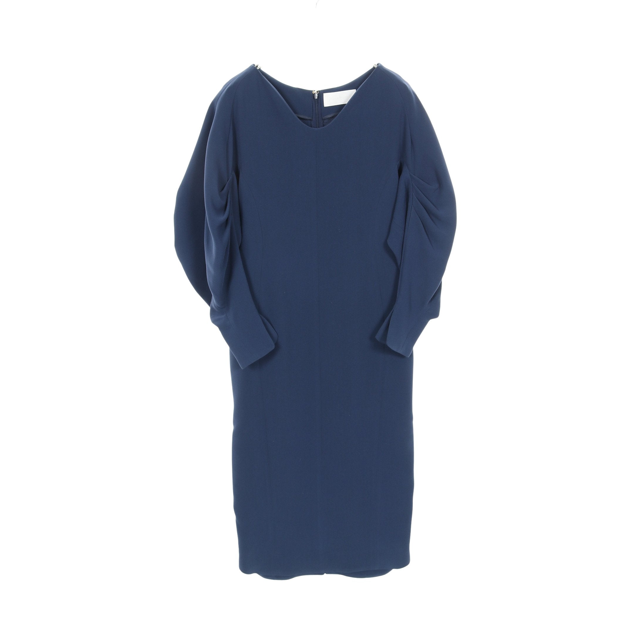 Classics Curve-Shaped Dress ワンピース 長袖 ネイビー